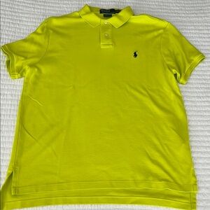 Polo by Ralph Lauren Yellow Pique Custom Fit Polo Shirt